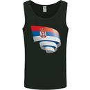 Curled Serbia Flag Serbia Day Football Mens Vest Tank Top Black