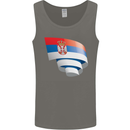 Curled Serbia Flag Serbia Day Football Mens Vest Tank Top Charcoal