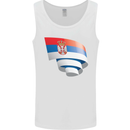 Curled Serbia Flag Serbia Day Football Mens Vest Tank Top White