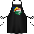 Curled Seychelles Flag Seychellois Day Football Cotton Apron 100% Organic Black