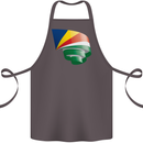 Curled Seychelles Flag Seychellois Day Football Cotton Apron 100% Organic Dark Grey