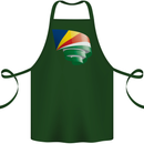 Curled Seychelles Flag Seychellois Day Football Cotton Apron 100% Organic Forest Green