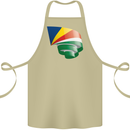 Curled Seychelles Flag Seychellois Day Football Cotton Apron 100% Organic Khaki