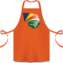 Curled Seychelles Flag Seychellois Day Football Cotton Apron 100% Organic Orange