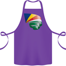 Curled Seychelles Flag Seychellois Day Football Cotton Apron 100% Organic Purple