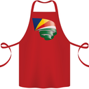 Curled Seychelles Flag Seychellois Day Football Cotton Apron 100% Organic Red