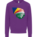 Curled Seychelles Flag Seychellois Day Football Kids Sweatshirt Jumper Purple