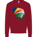 Curled Seychelles Flag Seychellois Day Football Kids Sweatshirt Jumper Red