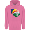 Curled Seychelles Flag Seychellois Day Football Mens 80% Cotton Hoodie Azelea