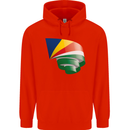 Curled Seychelles Flag Seychellois Day Football Mens 80% Cotton Hoodie Bright Red