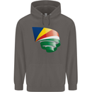 Curled Seychelles Flag Seychellois Day Football Mens 80% Cotton Hoodie Charcoal