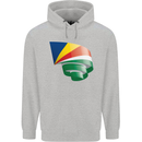 Curled Seychelles Flag Seychellois Day Football Mens 80% Cotton Hoodie Sports Grey