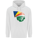 Curled Seychelles Flag Seychellois Day Football Mens 80% Cotton Hoodie White