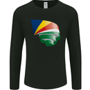 Curled Seychelles Flag Seychellois Day Football Mens Long Sleeve T-Shirt Black