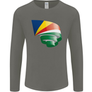 Curled Seychelles Flag Seychellois Day Football Mens Long Sleeve T-Shirt Charcoal