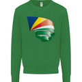 Curled Seychelles Flag Seychellois Day Football Mens Sweatshirt Jumper Irish Green