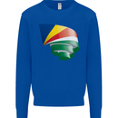 Curled Seychelles Flag Seychellois Day Football Mens Sweatshirt Jumper Royal Blue