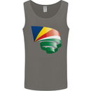 Curled Seychelles Flag Seychellois Day Football Mens Vest Tank Top Charcoal