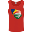 Curled Seychelles Flag Seychellois Day Football Mens Vest Tank Top Red