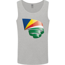 Curled Seychelles Flag Seychellois Day Football Mens Vest Tank Top Sports Grey