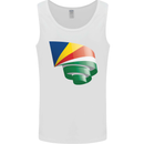 Curled Seychelles Flag Seychellois Day Football Mens Vest Tank Top White