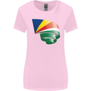 Curled Seychelles Flag Seychellois Day Football Womens Wider Cut T-Shirt Light Pink