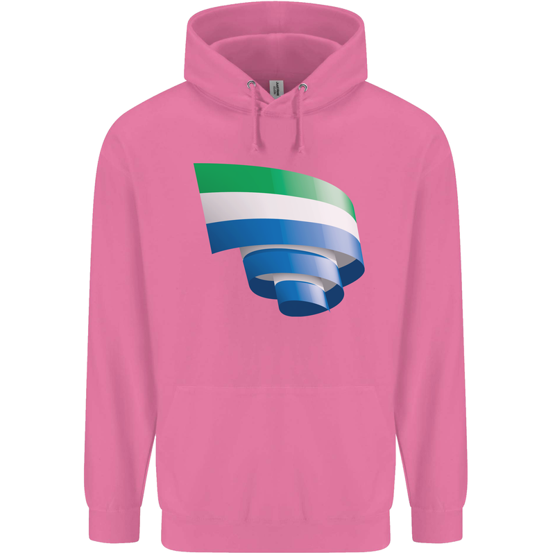 Curled Sierra Leone Flag Leonian Day Football Childrens Kids Hoodie Azalea
