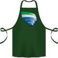 Curled Sierra Leone Flag Leonian Day Football Cotton Apron 100% Organic Forest Green
