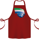 Curled Sierra Leone Flag Leonian Day Football Cotton Apron 100% Organic Maroon