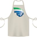 Curled Sierra Leone Flag Leonian Day Football Cotton Apron 100% Organic Natural