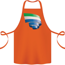 Curled Sierra Leone Flag Leonian Day Football Cotton Apron 100% Organic Orange