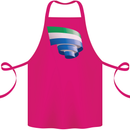 Curled Sierra Leone Flag Leonian Day Football Cotton Apron 100% Organic Pink