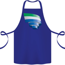 Curled Sierra Leone Flag Leonian Day Football Cotton Apron 100% Organic Royal Blue