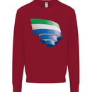 Curled Sierra Leone Flag Leonian Day Football Kids Sweatshirt Jumper Red