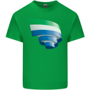 Curled Sierra Leone Flag Leonian Day Football Kids T-Shirt Childrens Irish Green
