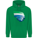 Curled Sierra Leone Flag Leonian Day Football Mens 80% Cotton Hoodie Irish Green