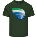Curled Sierra Leone Flag Leonian Day Football Mens Cotton T-Shirt Tee Top Forest Green
