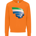 Curled Sierra Leone Flag Leonian Day Football Mens Sweatshirt Jumper Orange
