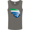 Curled Sierra Leone Flag Leonian Day Football Mens Vest Tank Top Charcoal