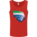 Curled Sierra Leone Flag Leonian Day Football Mens Vest Tank Top Red