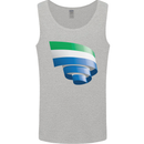 Curled Sierra Leone Flag Leonian Day Football Mens Vest Tank Top Sports Grey