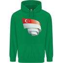 Curled Singapore Flag Singaporean Day Football Childrens Kids Hoodie Irish Green
