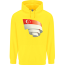Curled Singapore Flag Singaporean Day Football Childrens Kids Hoodie Yellow