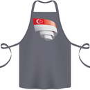 Curled Singapore Flag Singaporean Day Football Cotton Apron 100% Organic Steel