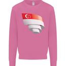 Curled Singapore Flag Singaporean Day Football Mens Sweatshirt Jumper Azalea