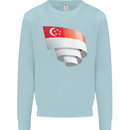 Curled Singapore Flag Singaporean Day Football Mens Sweatshirt Jumper Light Blue