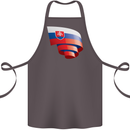 Curled Slovakia Flag Slovakia Day Football Cotton Apron 100% Organic Dark Grey