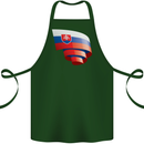 Curled Slovakia Flag Slovakia Day Football Cotton Apron 100% Organic Forest Green