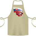 Curled Slovakia Flag Slovakia Day Football Cotton Apron 100% Organic Khaki