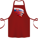 Curled Slovakia Flag Slovakia Day Football Cotton Apron 100% Organic Maroon